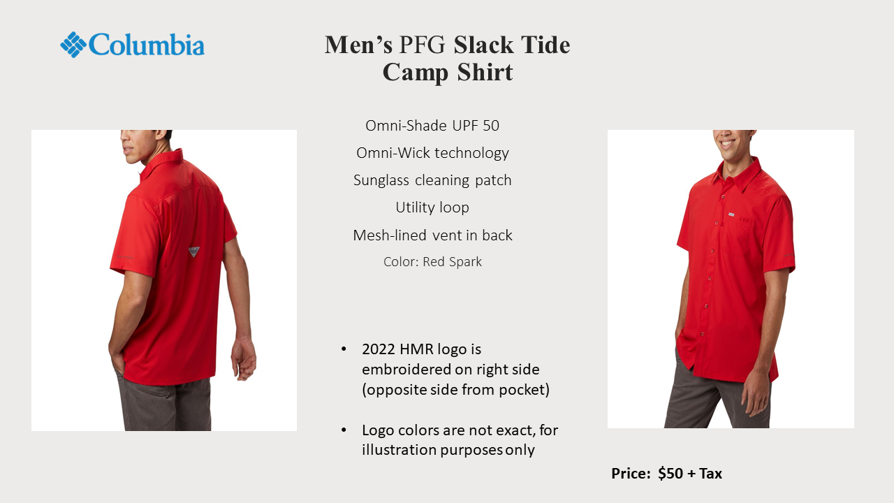 2022 Mens Red Columbia Camp Shirt