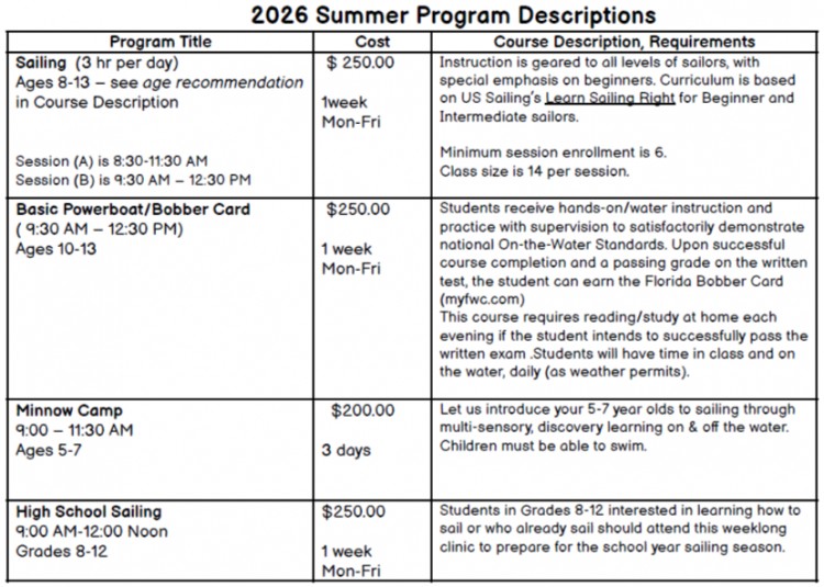 2026 Summer Programs